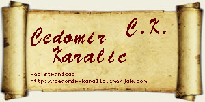 Čedomir Karalić vizit kartica
